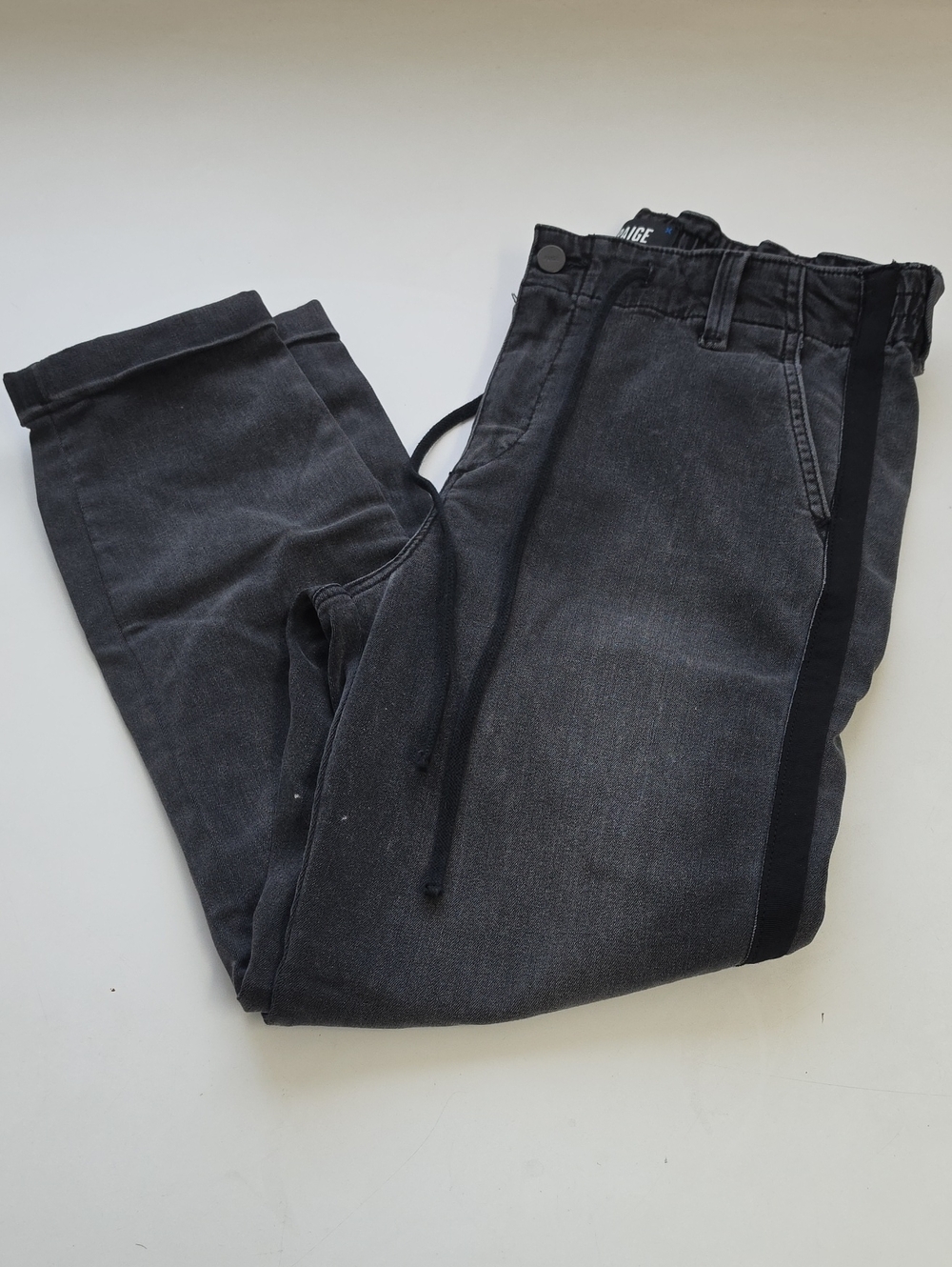 Joe's Jeans faded black/grey drawstring denim track pants